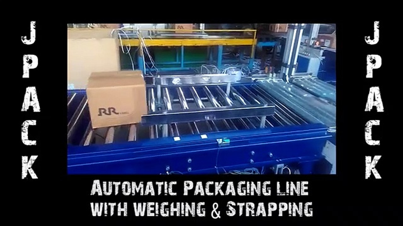 Automatic Packaging line with Weighing & Strapping