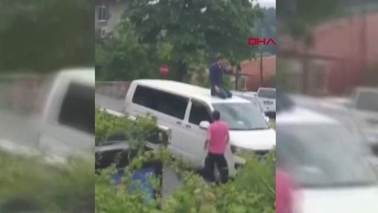 İstanbul- Aracının Üstünde Otoparka Götürüldü
