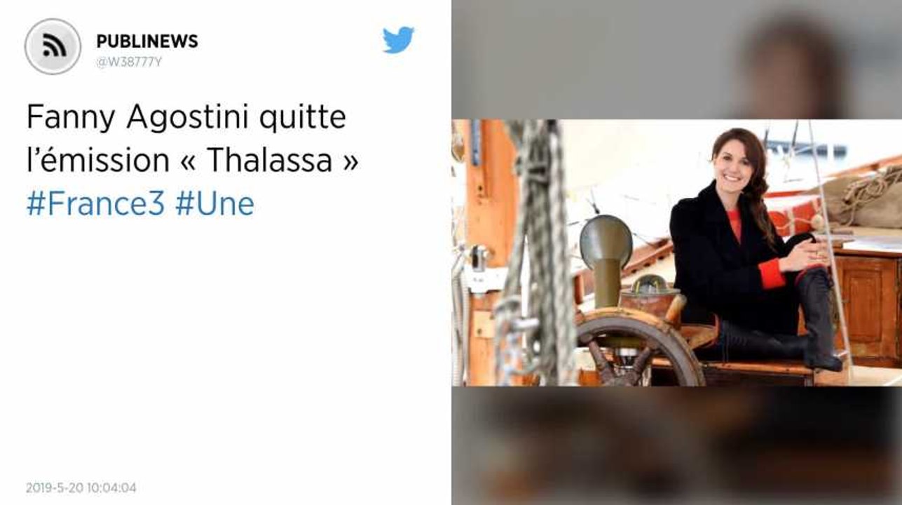 Fanny Agostini quitte l’émission « Thalassa »