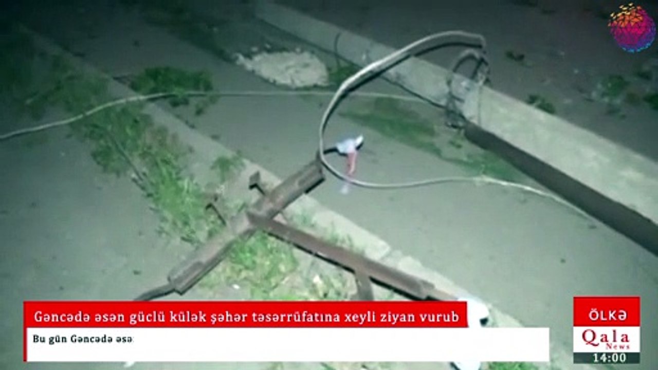 Gəncədə əsən güclü külək şəhər təsərrüfatına xeyli ziyan vurub