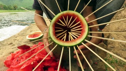 Amazing Fishing Catch Catfish by Watermelon Fruit Fish Trap