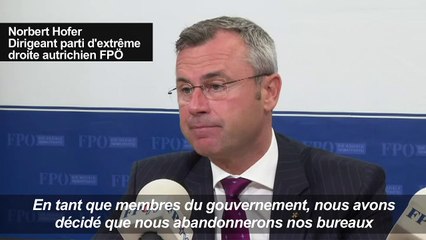 Autriche: l'extrême droite prête à quitter le gouvernement
