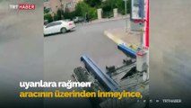 Korsan taşımacılık yapan UBER sürücüsü polise böyle direndi