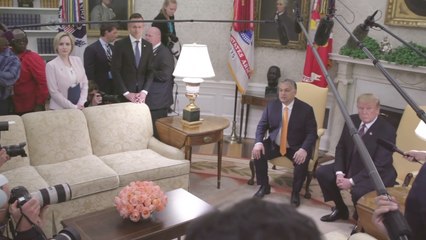 President Trump Greets The Prime Minister Of Hungary