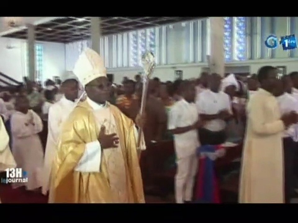 RTG - Ordination de trois nouveaux prêtes à la cathédrale de l’assomption de Franceville, par l’évêque Mgr Jean-Patrick Iba-Ba
