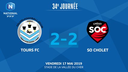 J34 : Tours FC - SO Cholet (2-2), le résumé I National FFF 2018-2019