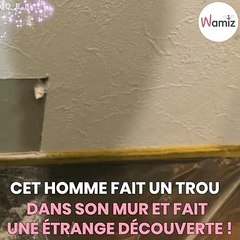 Il fait un trou dans son mur et y trouve un chaton !
