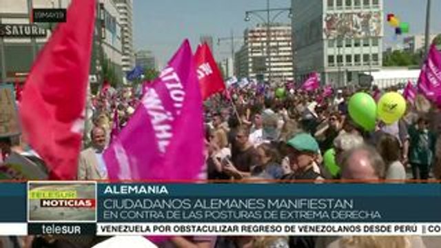 Marchan miles de alemanes contra partidos de extrema derecha