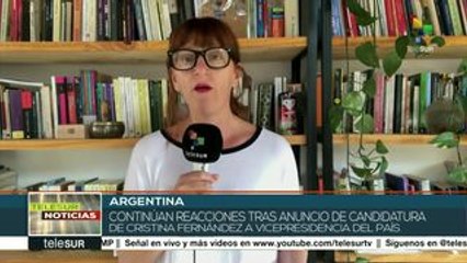 Ecos en Argentina tras anunciar CFK que irá por la vicepresidencia