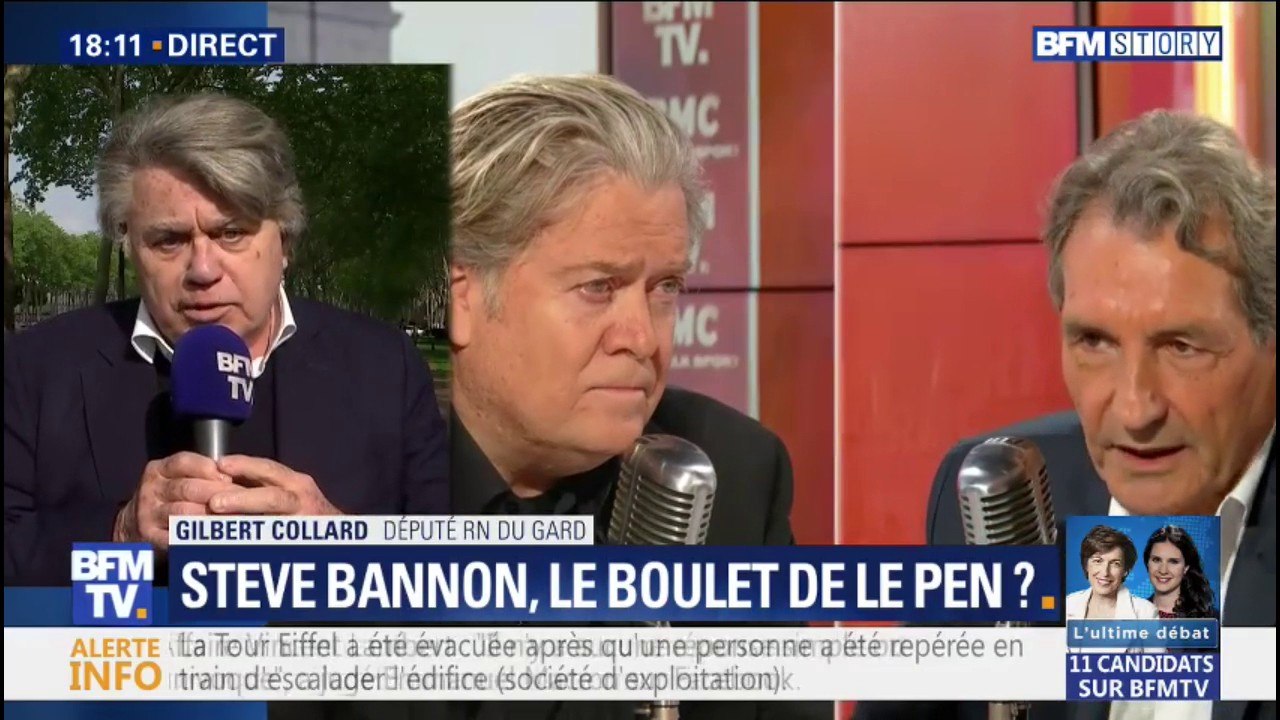 Steve Bannon soutient le RN: pour Gilbert Collard, "c'est un soutien comme un autre"