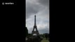 Eiffel Tower evacuated after man seen climbing up the French landmark