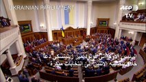 زيلينسكي يدعو في خطاب تنصيبه رئيسا الى انتخابات مبكرة في اوكرانيا