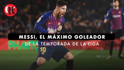 Messi, el máximo goleador de la temporada de la Liga