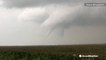 Tornado spins over open field near Paducah, Texas