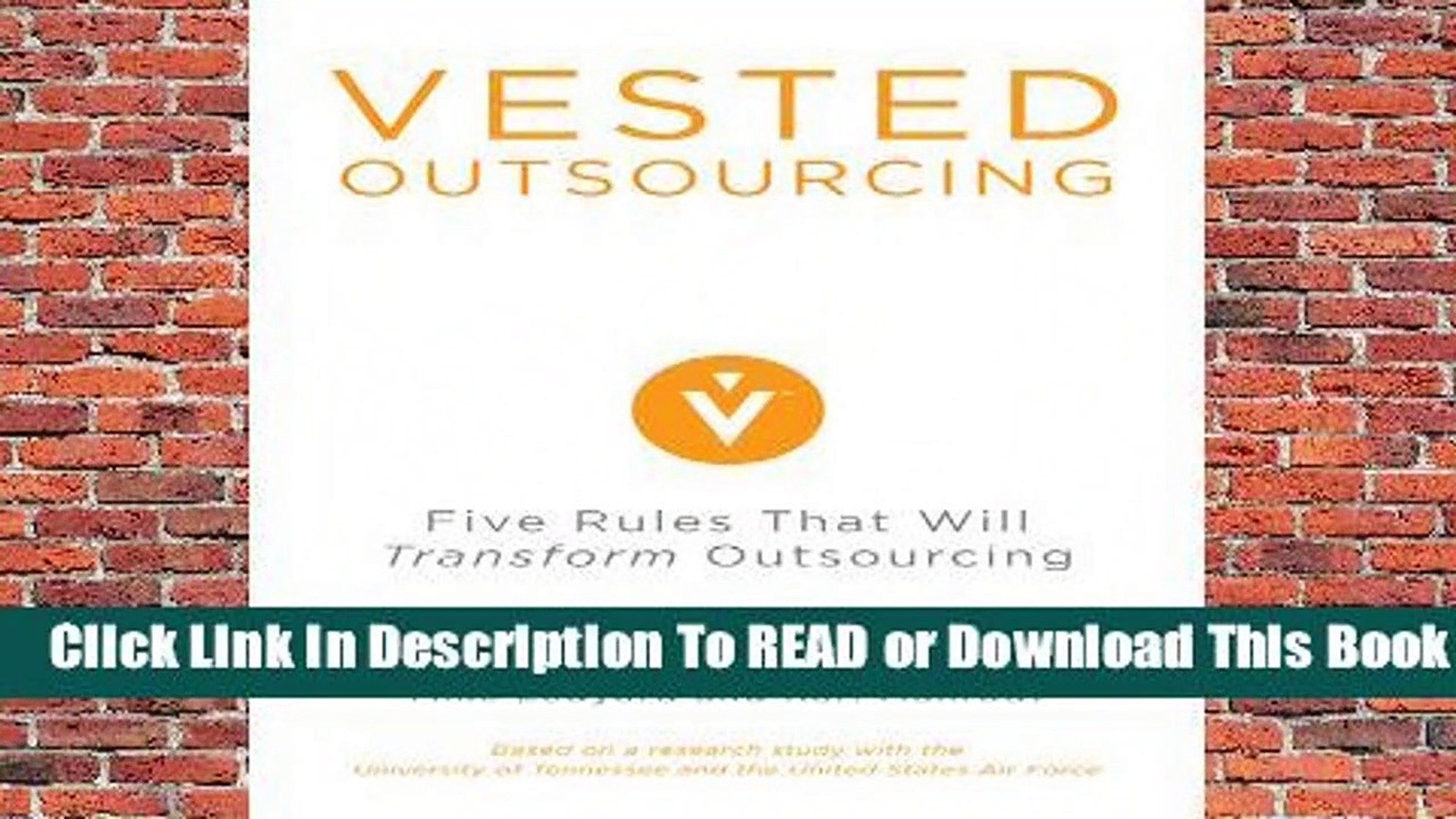 Read] Vested Outsourcing: Five Rules That Will Transform Outsourcing For  Trial - video Dailymotion
