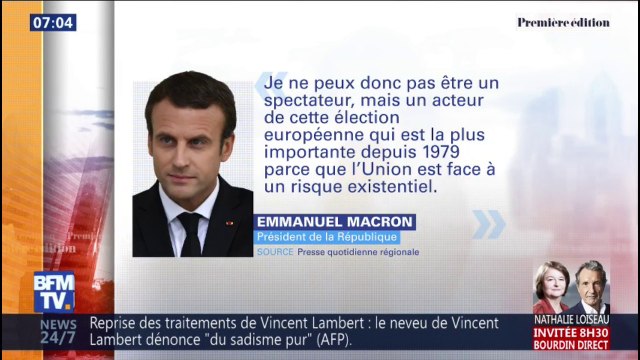 Emmanuel Macron dit vouloir être acteur des élections européennes et désigne ses ennemis