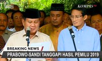 Prabowo-Sandi Tegaskan Menolak Hasil Pemilu 2019