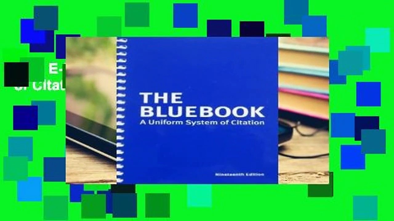 Full E-book  The Bluebook: A Uniform System of Citation  Review