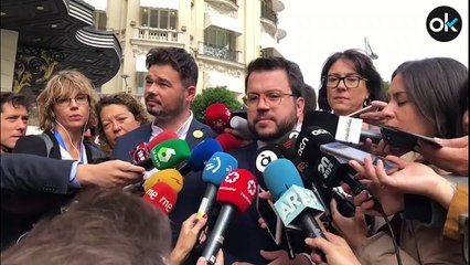 Declaraciones de Pere Aragonès a su llegada al Congreso de los Diputados
