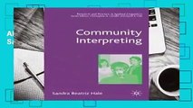 About For Books  Community Interpreting by Sandra Hale