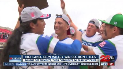 Highland, Kern Valley win section titles