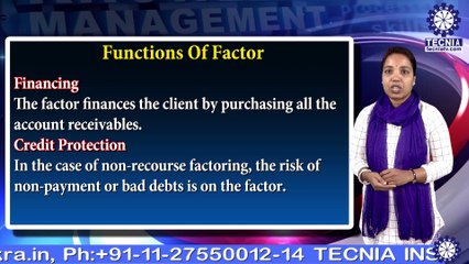 Understanding the Key Functions of Factoring | Dr. S Jamuna | BBA | TIAS | TECNIA TV