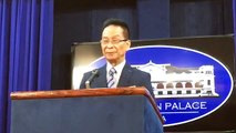 Presidential spokesman Salvador Panelo holds press briefing in Malacañang (May 6)