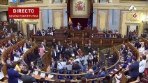 Els presos polítics saluden els altres diputats del congrés espanyol