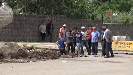 Siverek'te Kepçenin Patlattığı Doğal Gaz Borusu Paniği Neden Oldu