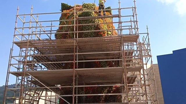 Puppy, el perro de flores del Guggenheim, cambia de flores