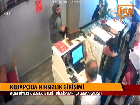 İş yeri sahibi hırsızı tokatlayarak dışarı attı