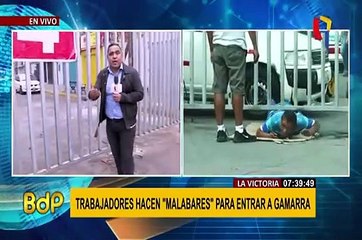 Gamarra: transeúntes y trabajadores también trepan rejas para ingresar al emporio