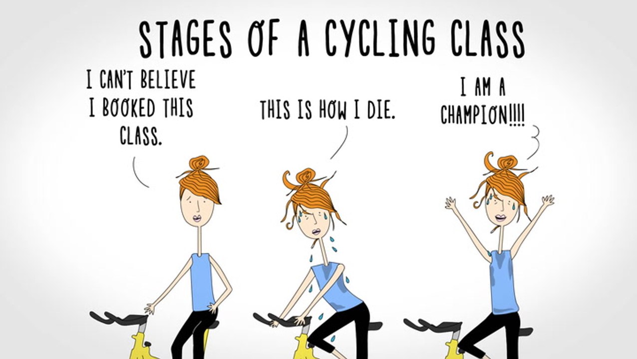 Stages Of A Cycling Class & Other Memes