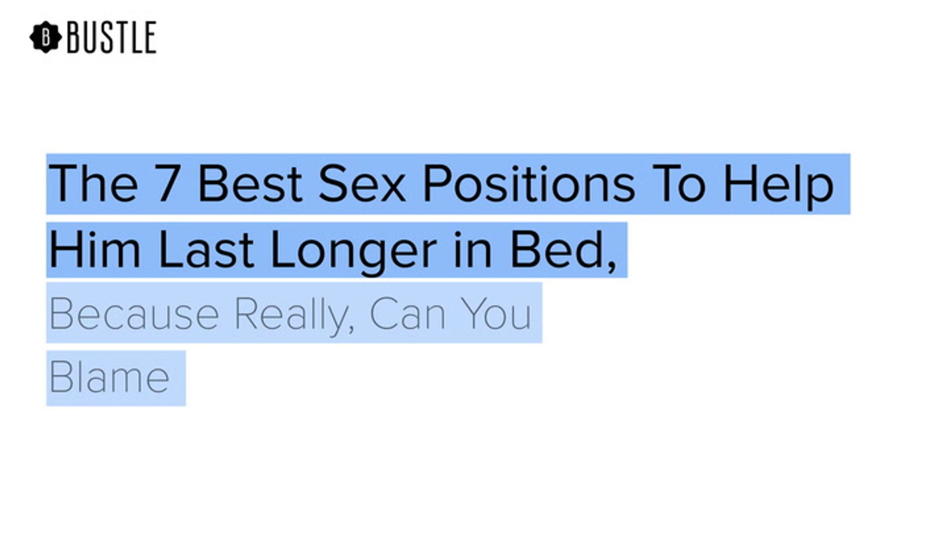 For lasting techniques longer sex How to
