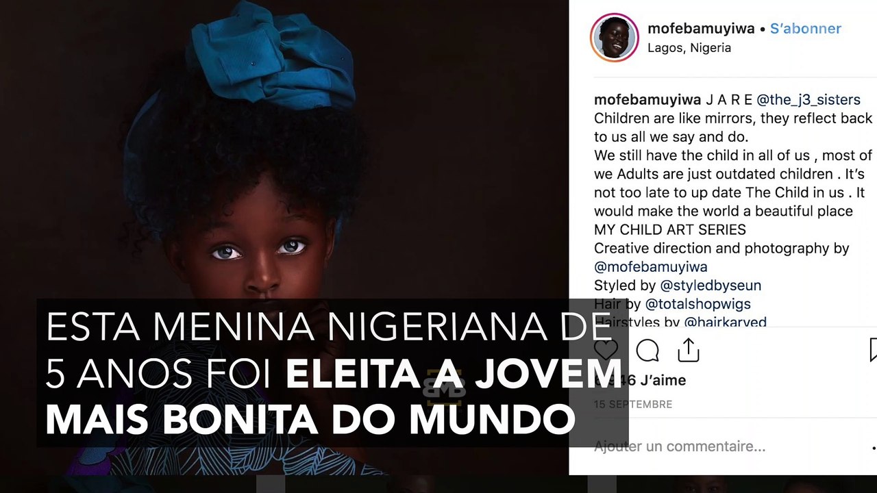 Com apenas 5 anos, ela já é considerada a menina mais bela do mundo