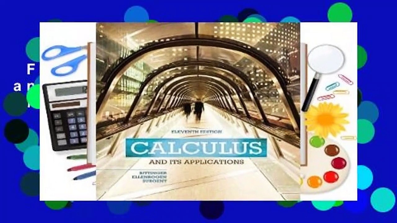 Full version  Calculus and Its Applications  For Kindle