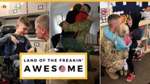 USAF Sergeant Surprises Family After Returning Early From Deployment | Happily TV