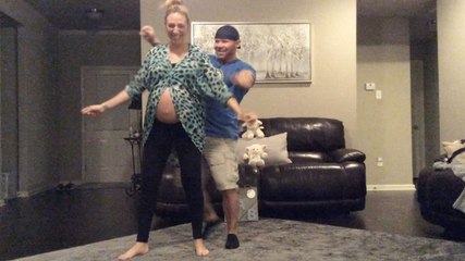 Pregnant Couple Perform Hilarious Baby Mama Dance | Happily TV