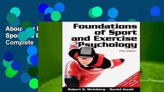 About For Books  Foundations of Sport and Exercise Psychology Complete