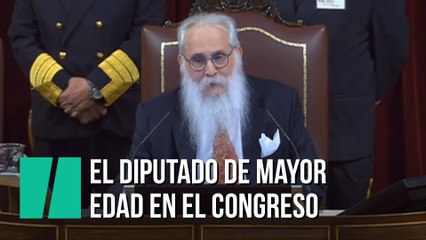 Agustín Javier Zamarrón Moreno, el diputado de mayor edad en el Congreso