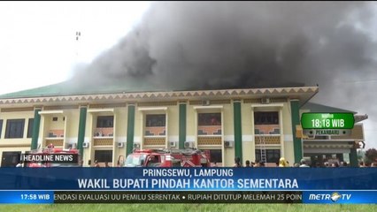 Kantor Bupati Pringsewu Terbakar