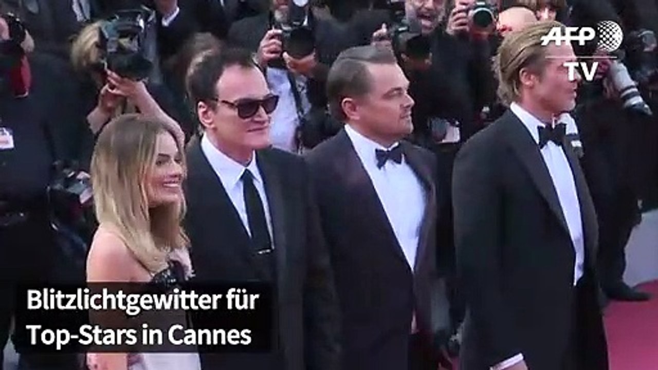 Tarantino, DiCaprio und Pitt auf dem roten Teppich in Cannes