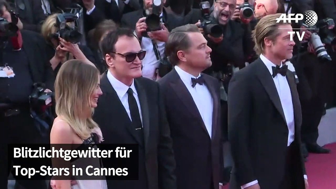 Tarantino, DiCaprio und Pitt auf dem roten Teppich in Cannes