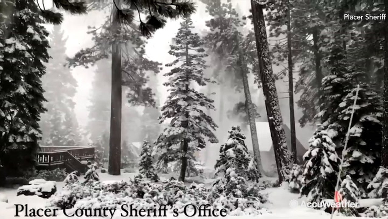 Surprising spring snowfall