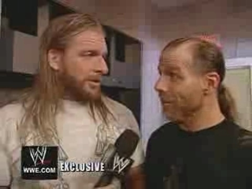 Triple h and HBK backstage