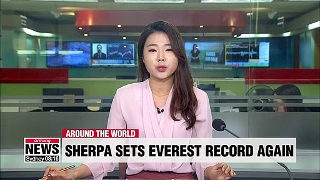 Nepalese sherpa sets new Mount Everest record again