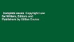 Complete acces  Copyright Law for Writers, Editors and Publishers by Gillian Davies