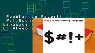 Popular to Favorit  Mel Bochner: Strong Language by Norman L. Kleeblatt