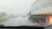 Severe hailstorm causes havoc on Kansas highway