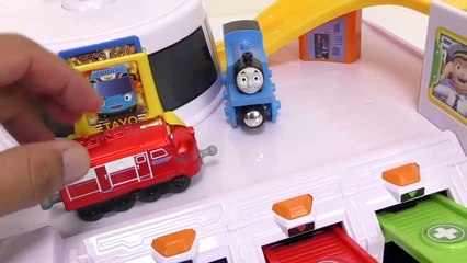 Iron Man and Tayo the little bus Garage Toy Monster Cockroach & Thomas & Chuggington & Cars
